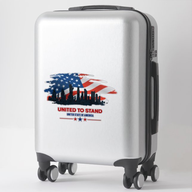 United To Stand | 14"x 14"- Glossy Transparent (Suitcase)