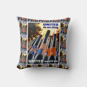 United We Are Strong Cushion