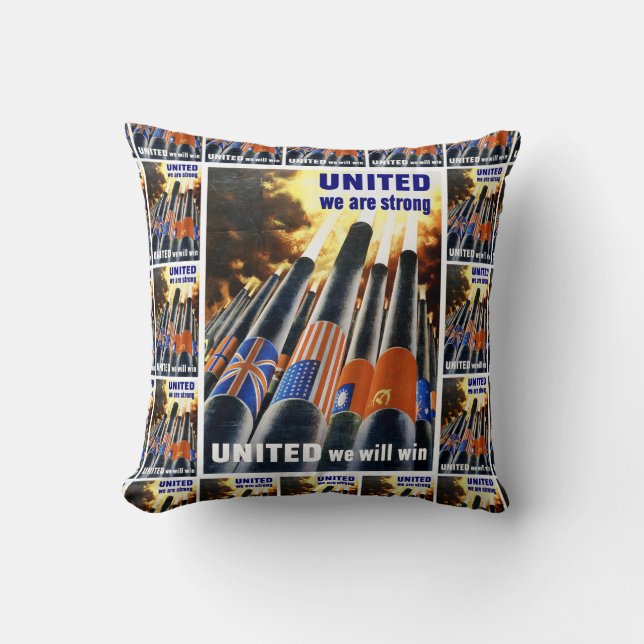 United We Are Strong Cushion (Front)