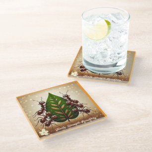 "United We Climb" Glass Coaster