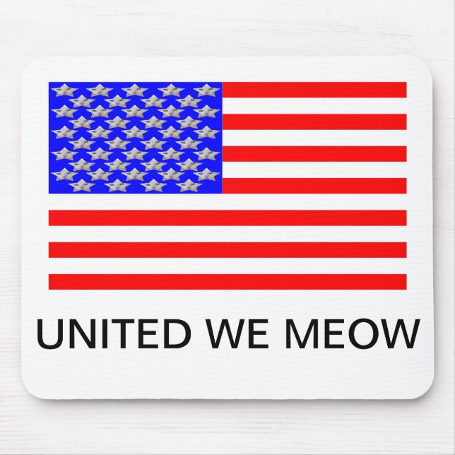 United We Meow Mouse Pad (Front)