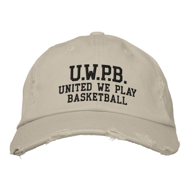 UNITED WE PLAY™  BASKETBALL EMBROIDERED HAT (Front)
