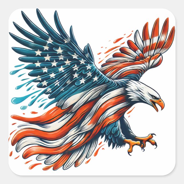 United We Soar Square Sticker (Front)
