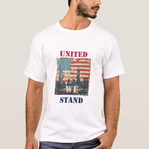 United We Stand - American Patriotic Design T-Shirt
