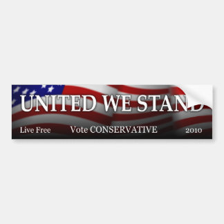UNITED WE STAND BUMPER STICKER