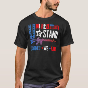 United We Stand Disarmed We Fall Usa Flag T-Shirt