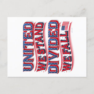 United We Stand, Divided We Fall Postcard