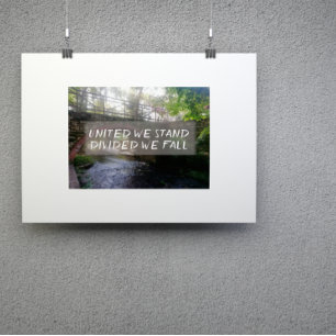 United we stand divided we fall  poster