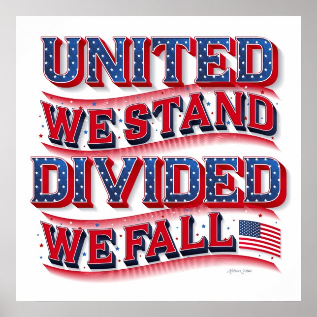 United We Stand, Divided We Fall Poster 24x24 (Front)