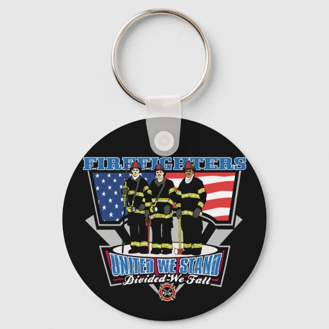 United We Stand Firefighters Key Ring (Front)