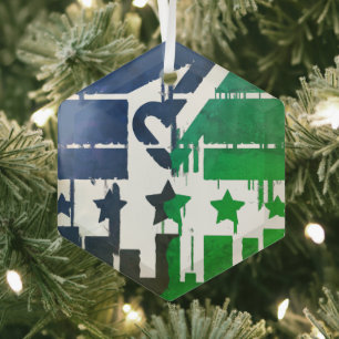 United We Stand for Change Glass Tree Decoration