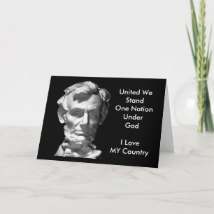 United We Stand One Nation Under God Holiday Card
