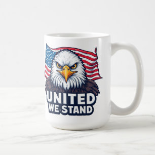 United We Stand Patriotic USA Design Coffee Mug