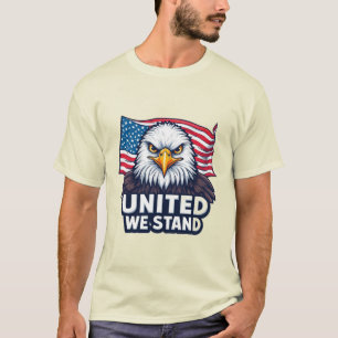 United We Stand Patriotic USA Design T-Shirt