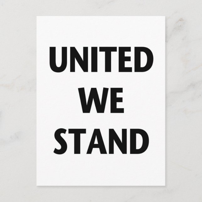United We Stand Postcard (Front)