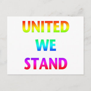 United We Stand Rainbow Postcard