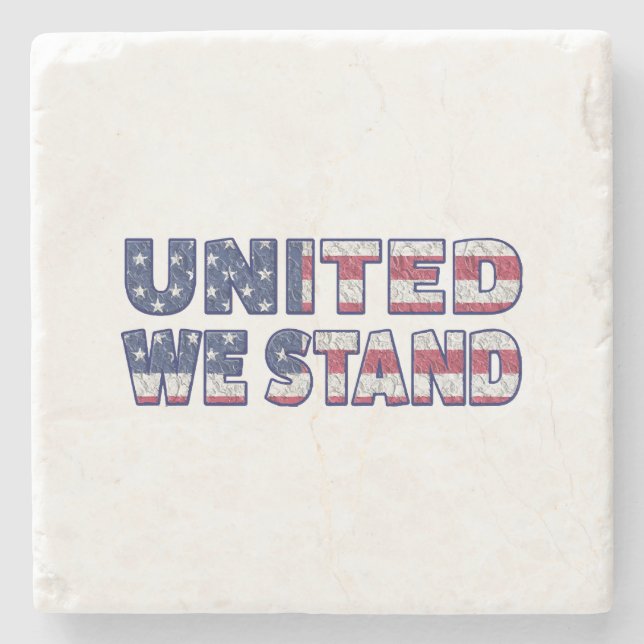 United we stand  stone coaster (Front)