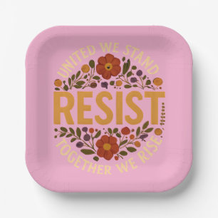 United We Stand, Together We Rise Paper Plate