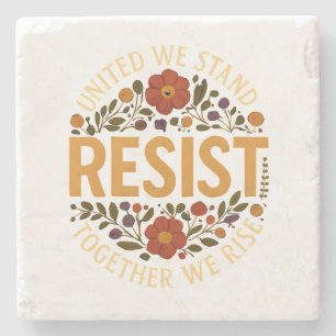 United We Stand, Together We Rise Stone Coaster