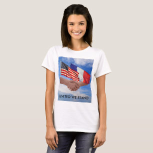United We Stand USA & France Women's Basic T-Shirt