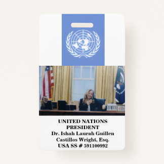 #UNITEDNATIONS ID BADGE