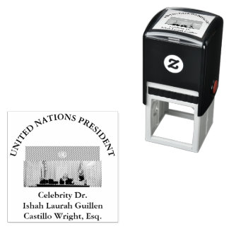 #UNITEDNATIONSPRESIDENT DR. #LAURAHCASTILLOS ESQ. SELF-INKING STAMP