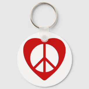 Unitheist peace emblem key ring