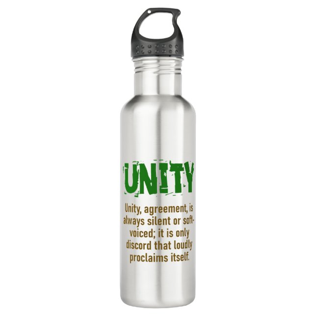 Unity Agreement Is Always Silent - Unity Quote 710 Ml Water Bottle (Front)