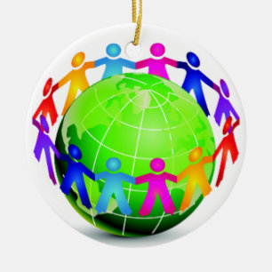 Unity - Children Around Globe - SRF Ceramic Tree Decoration