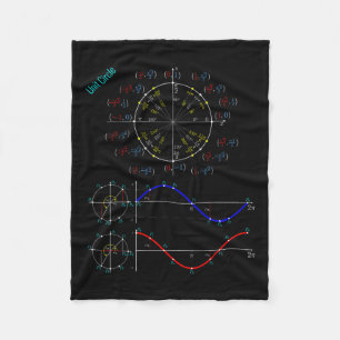Unity Circle Trigonometry Pi Tag For Teacher Stude Fleece Blanket