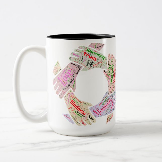 Unity Clasping Hands Mug (Left)