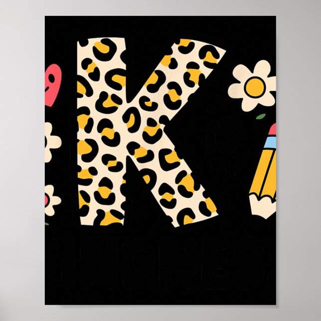 Unity Day Design Kindness Orange Teacher Kids Be K Poster (Front)