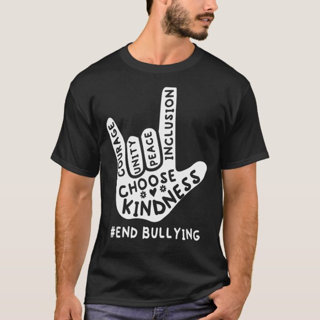 Unity Day Orange Kids 2022 Anti Bullying Love Sign T-Shirt (Front)