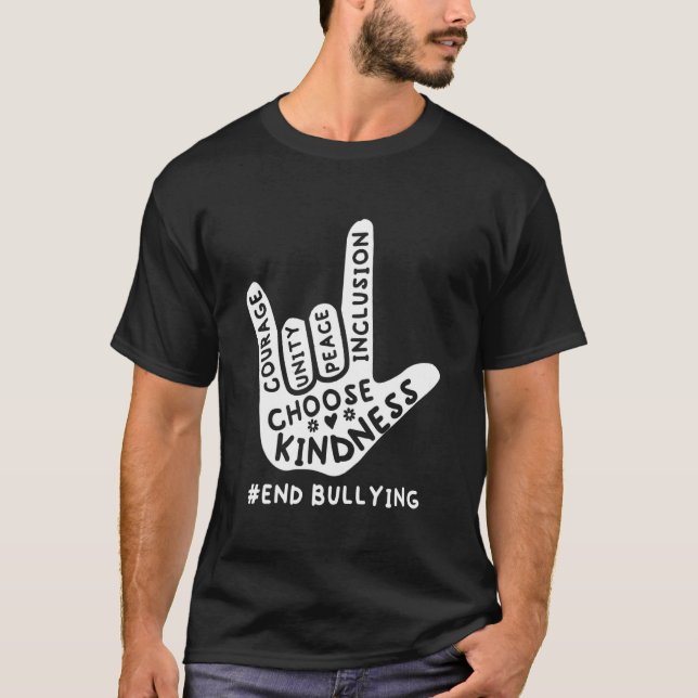 Unity Day Orange Kids 2022 Anti Bullying Love Sign T-Shirt (Front)