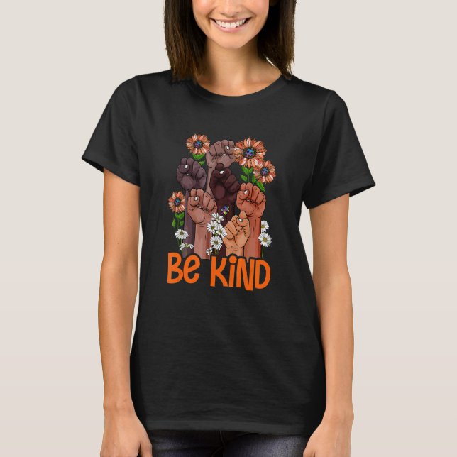 Unity Day  Orange Kids Be Kind  Women Be Kind ASL  T-Shirt (Front)