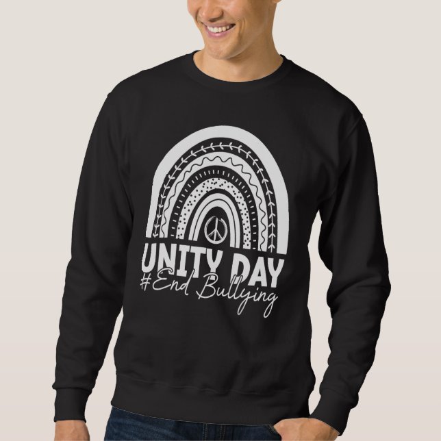 UNITY DAY Orange Rainbow Anti Bullying  And Be Kin Sweatshirt (Front)