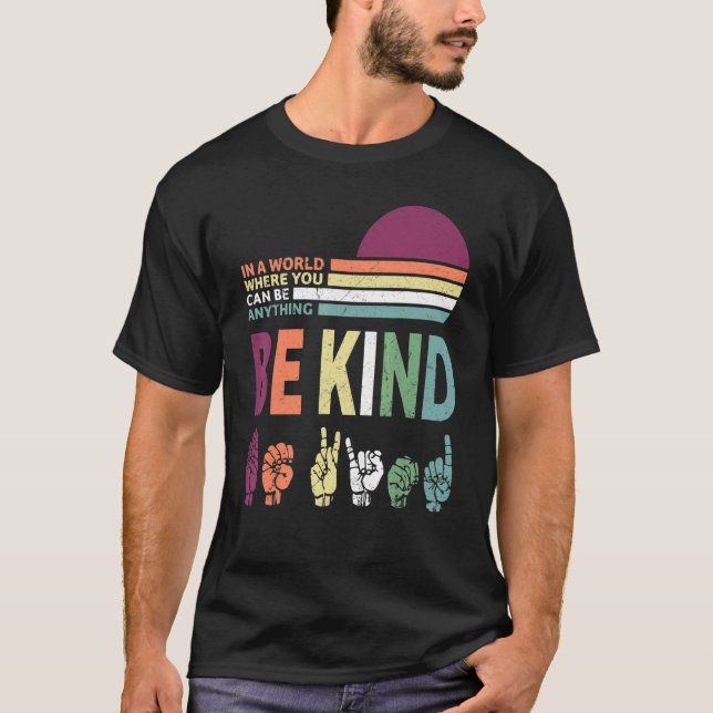Unity Day Orange Tee  Anti Bullying Be Kind Sign L (Front)