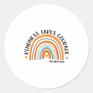 unity day orange tee kindness takes courage end bu classic round sticker