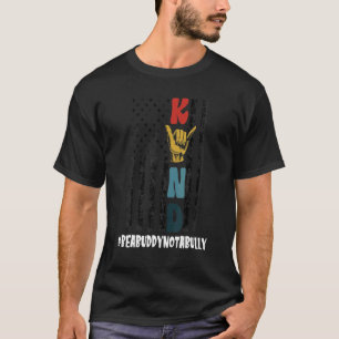 Unity Day USA American flag Be Kind Anti Bullying T-Shirt