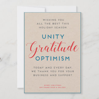 Unity & Gratitude Holiday Card