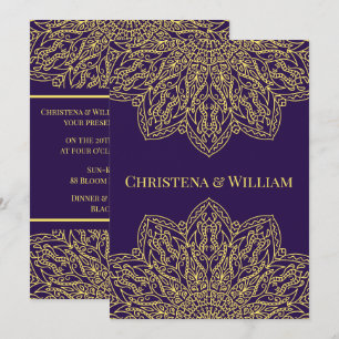 Unity in Bloom Purple Wedding Invitation
