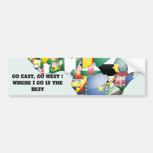 Unity in Diversity: Africa's Flags Collection Bumper Sticker