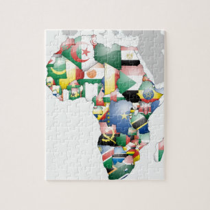 Unity in Diversity: Africa's Flags Collection Jigsaw Puzzle