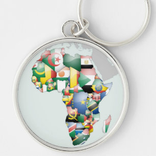 Unity in Diversity: Africa's Flags Collection Key Ring