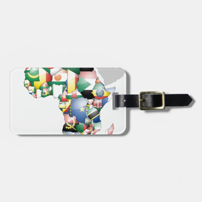 Unity in Diversity: Africa's Flags Collection Luggage Tag (Front Horizontal)