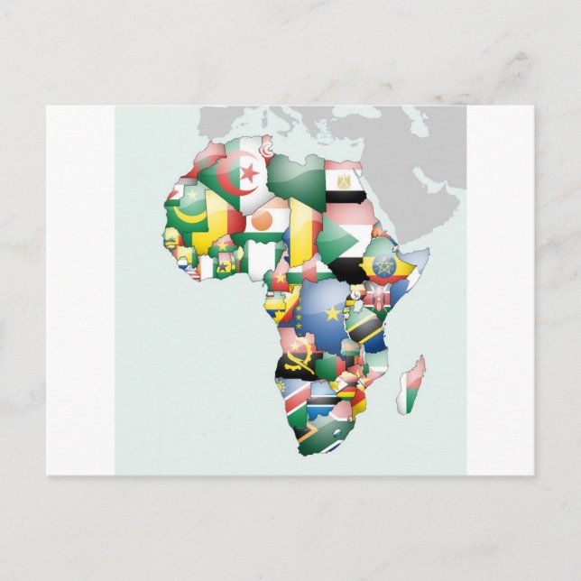 Unity in Diversity: Africa's Flags Collection Postcard (Front)