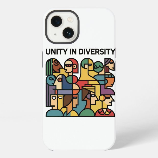 Unity in Diversity – Geometric Rainbow iphone case (Back)