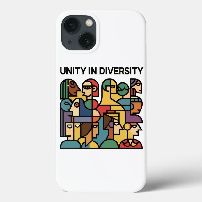 Unity in Diversity – Geometric Rainbow iphone case (Back)