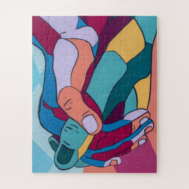 Unity in Diversity holding hands puzzle. Jigsaw Puzzle (Vertical)