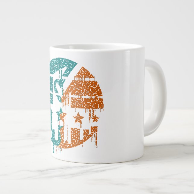 Unity in Motion - Drips of Democracy Large Coffee Mug (Front Right)